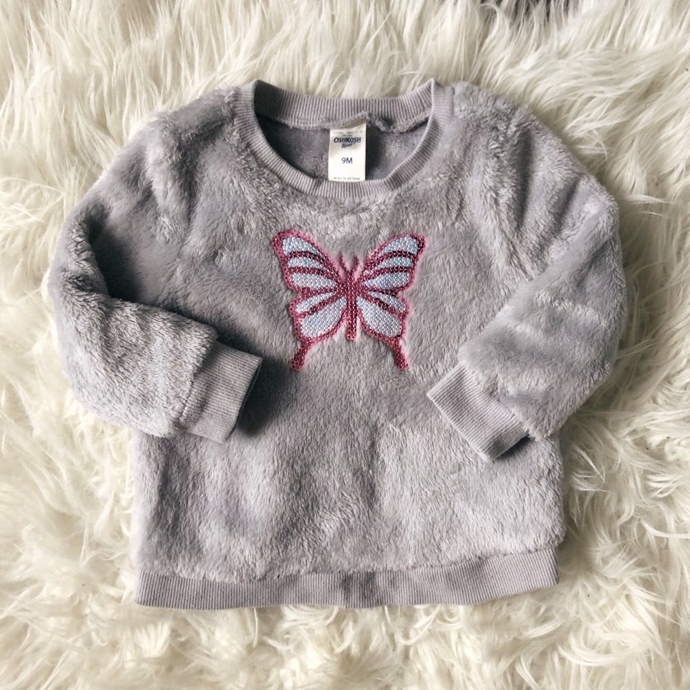 Cozy Sequin Butterfly Sweater - Picture 1 of 5